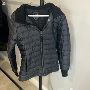 Women’s North Face Jacket, Size Small Dark Grey Exterior and Black Interior